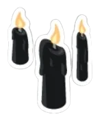 The Black Candles Sticker, an Adopt Me Halloween sticker