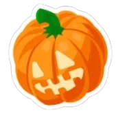 The Jack-o'-lantern Sticker, an Adopt Me Halloween sticker