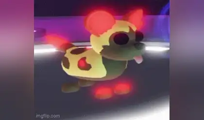A Mega Neon African Wild Dog in Adopt Me