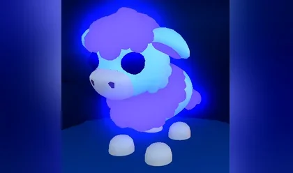 A Mega Neon Angus Cow in Adopt Me