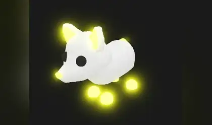A Mega Neon Arctic Fox in Adopt Me