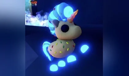 A Mega Neon Candicorn in Adopt Me