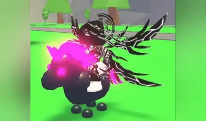 A Mega Neon Evil Unicorn in Adopt Me