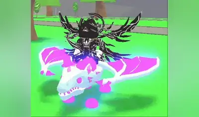 A Mega Neon Frost Dragon in Adopt Me