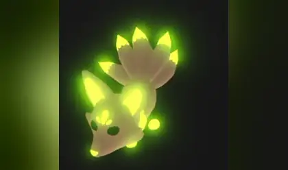 A Mega Neon Kitsune in Adopt Me