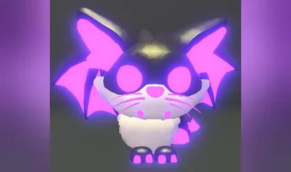 A Mega Neon Kitty Bat in Adopt Me