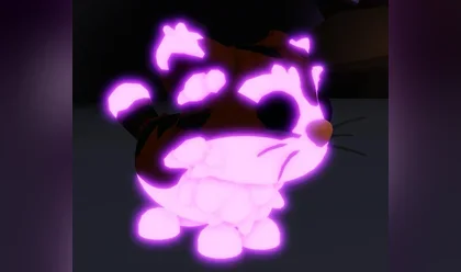 A Mega Neon Munchkin Cat in Adopt Me