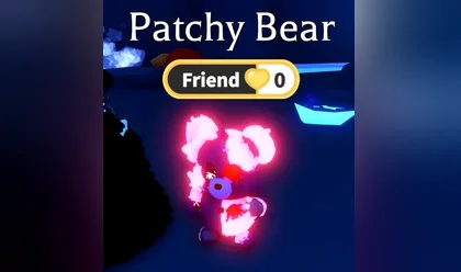 A Mega Neon Patchy Bear in Adopt Me