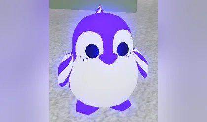 A Mega Neon Peppermint Penguin in Adopt Me