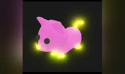 A Mega Neon Pink Cat in Adopt Me