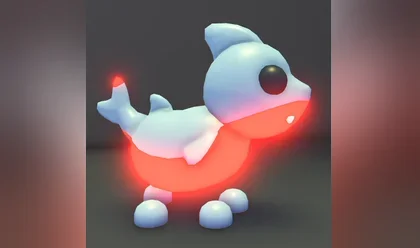 A Mega Neon Shark Puppy in Adopt Me