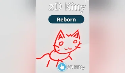 A Neon 2D Kitty in Adopt Me