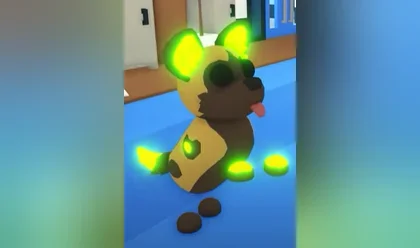 A Neon African Wild Dog in Adopt Me