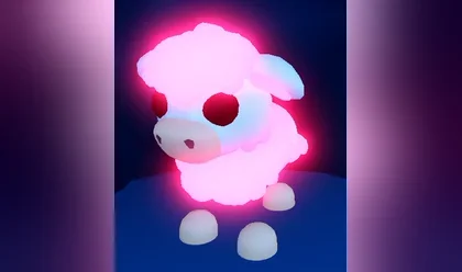 A Neon Angus Cow in Adopt Me