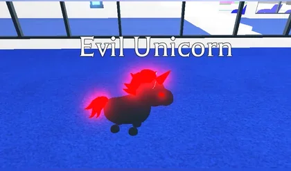 A Neon Evil Unicorn in Adopt Me