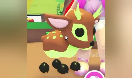A Neon Fallow Deer in Adopt Me
