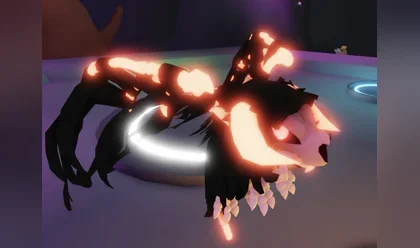 A Neon Grim Dragon in Adopt Me