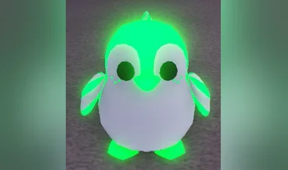 A Neon Peppermint Penguin in Adopt Me