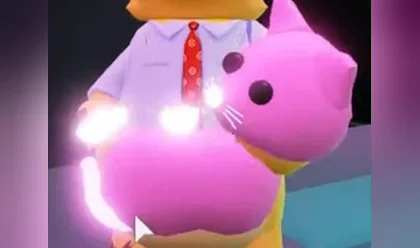 A Neon Pink Cat in Adopt Me