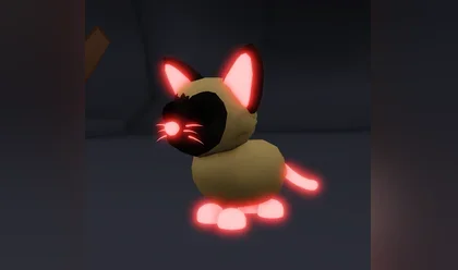 A Neon Siamese Cat in Adopt Me