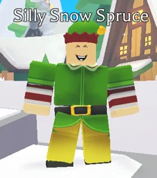 Silly Snow Spruce, an Adopt Me NPC