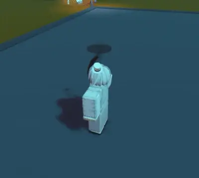 A player using the Slimingo Feather Teleporter in Adopt Me as a dark portal opens around them