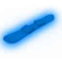 Blue Neon Snowboard