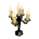 Halloween Black Victorian Candlestick Rattle