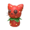 Strawberry Kitty Throw Toy
