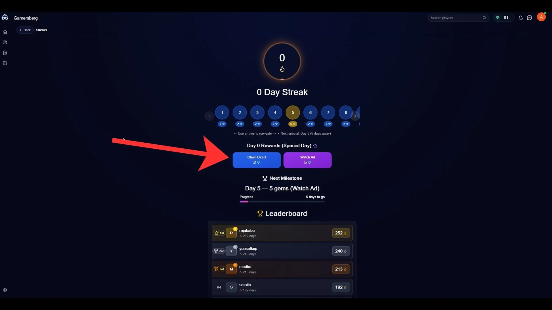 Daily login bonus